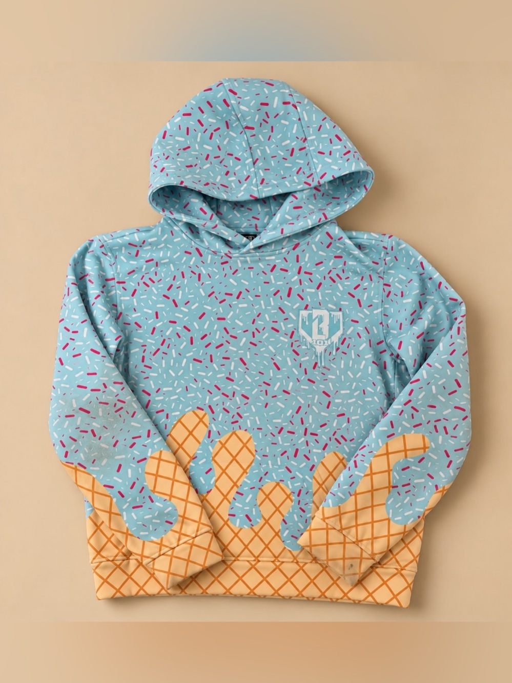 Baseball Lifestyle 101 Ice Cream Hoodie Cotton Candy Youth M BL101